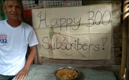 Lolo Vlogger ipinagdiwang ang pagkakaroon ng 300 subscribers. Biglang pumalo sa halos 50k matapos maghanda ng pancit.